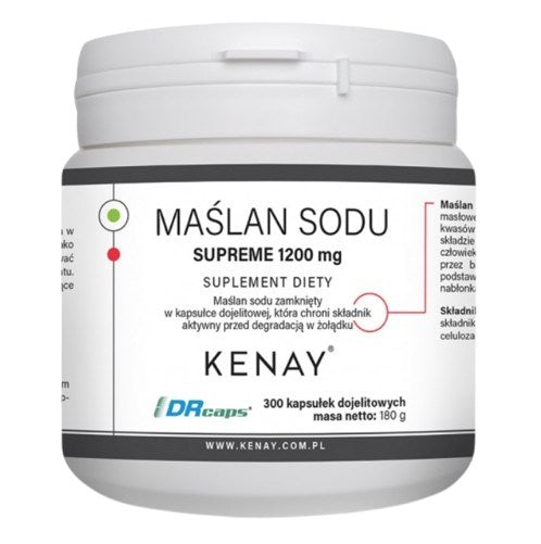 KENAY natrio butiratas SUPREME 1200 mg 300 kapsulių