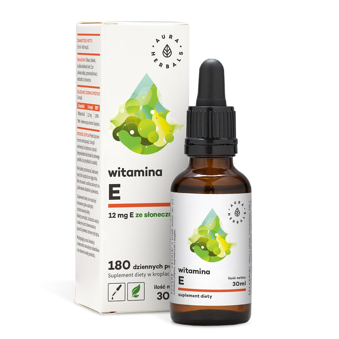 AURA HERBALS Vitaminas E - Maisto papildas lašais 30 ml