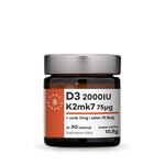 AURA HERBALS Vitaminas D3 2000 TV + K2mk7 + cinkas + selenas 90 tablečių