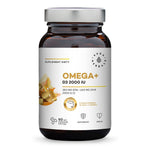 AURA HERBALS Omega+ vitaminas D3 2000 TV /cholekalciferolis/ 50 mcg 60 kapsulių