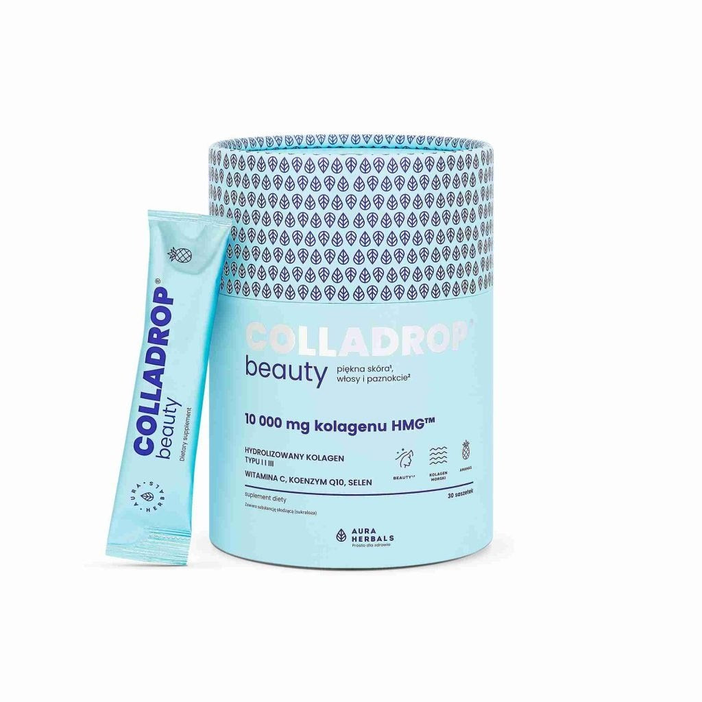 AURA HERBALS Colladrop® Beauty, kolagenas HMG™ 10000 mg, ananasai, pakeliai 30 vnt.
