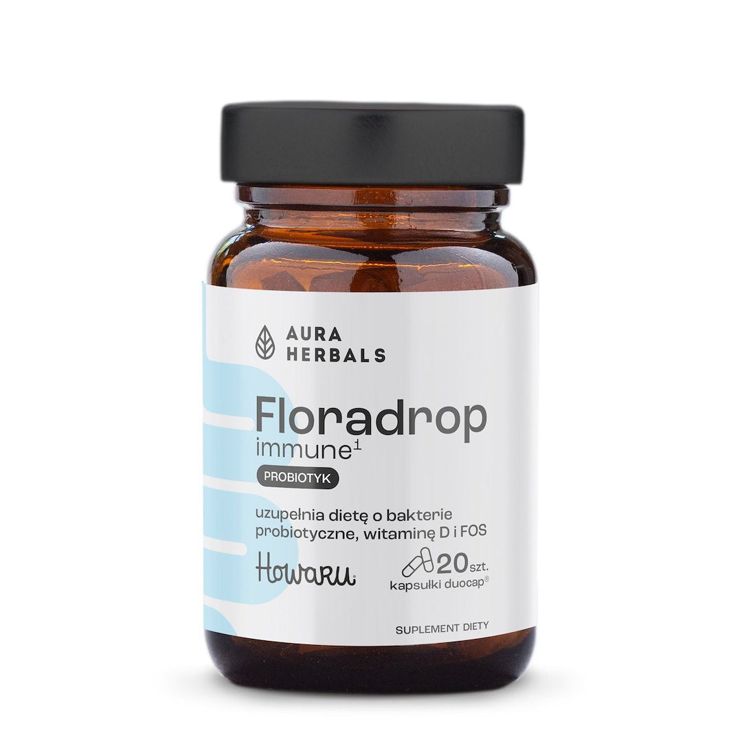 AURA HERBALS Floradrop imunitetą stiprinantis probiotikas 20 kapsulių