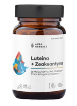 AURA HERBALS Liuteinas + Zeaksantinas + Vitaminas A 60 kapsulių