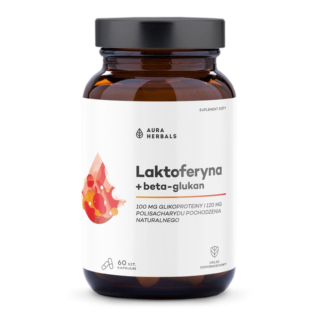 AURA HERBALS Laktoferinas + beta gliukanas 60 kapsulių