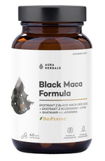 AURA HERBALS juodosios maca formulė 60 kapsulių