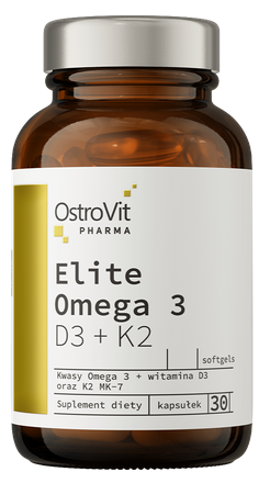 Ostrovit Pharma Elite Omega 3 D3 + K2 30 kapsulių