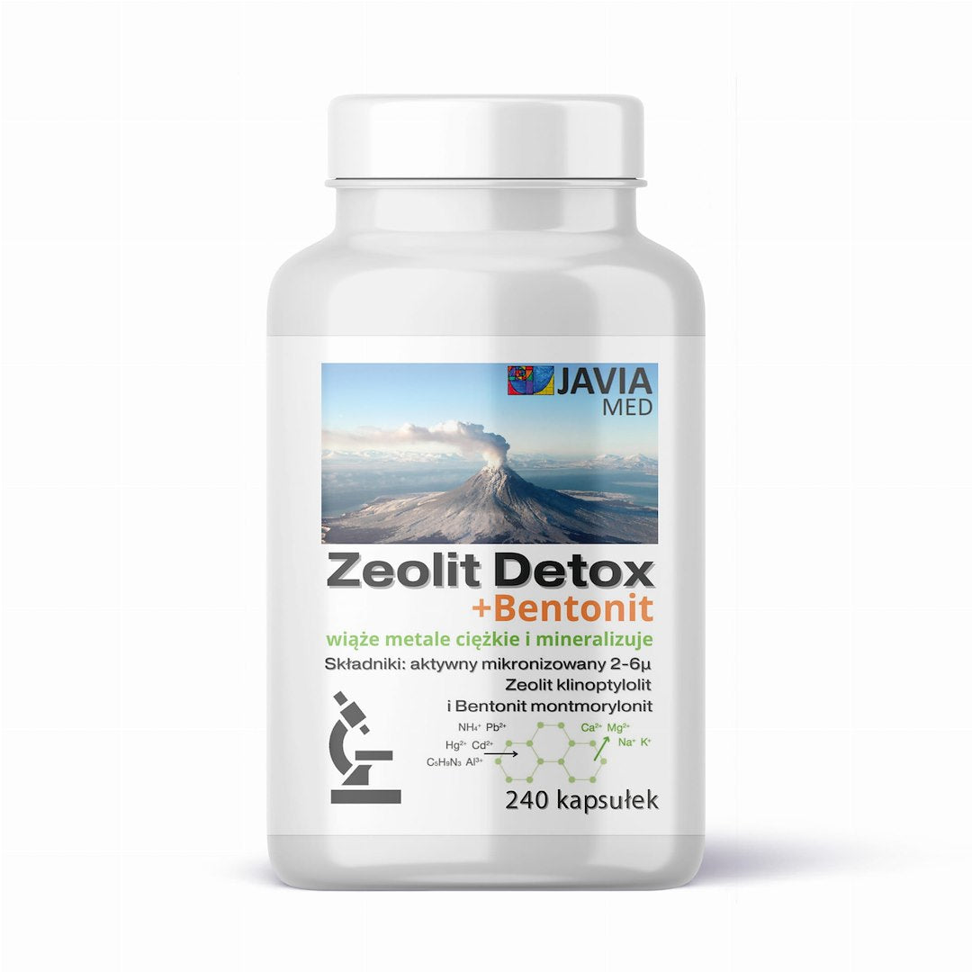 JAVIA Zeolite Detox + Bentonitas 240 kapsulių