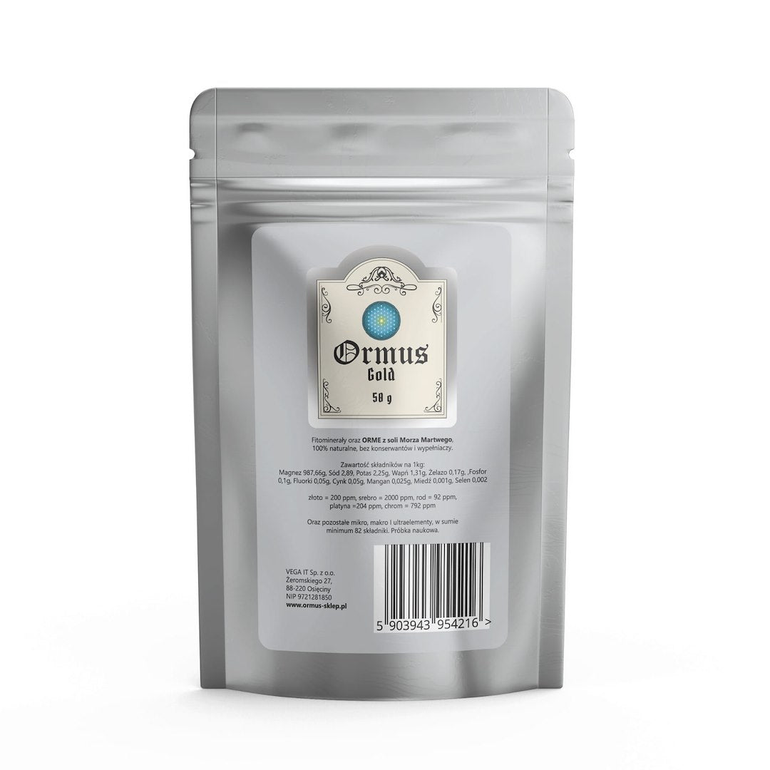 ORMUS ORME Gold - Gyvybės elementai - stiprūs milteliai su auksu 50 g
