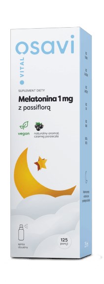 Osavi Melatoninas 1 mg su pasiflorų ir juodųjų serbentų skoniu 25 ml