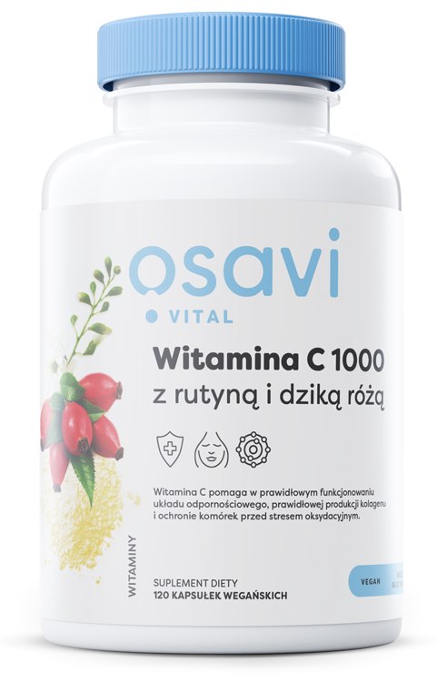 Osavi vitaminas C 500 mg su rutinu ir erškėtuogėmis 120 kaps.
