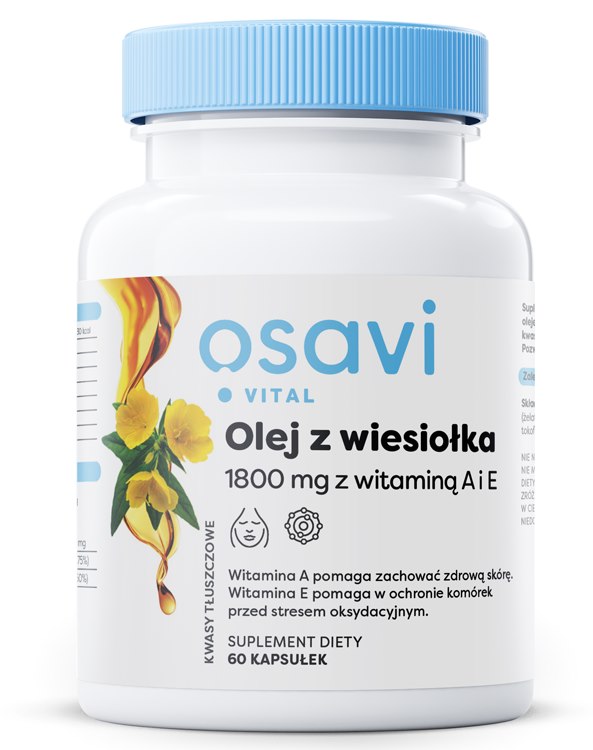 Osavi Nakvišų aliejus 600 mg su vitaminais A ir E 60 kapsulių