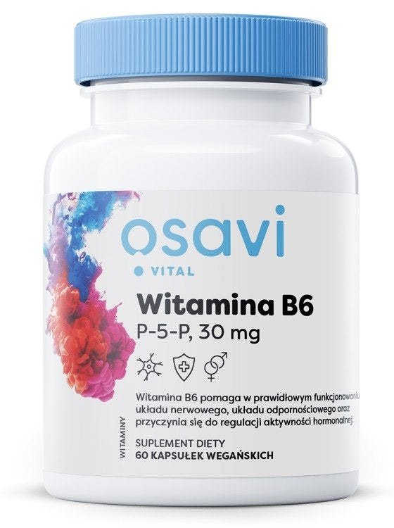 Osavi vitaminas B6 P-5-P 30 mg 60 kapsulių