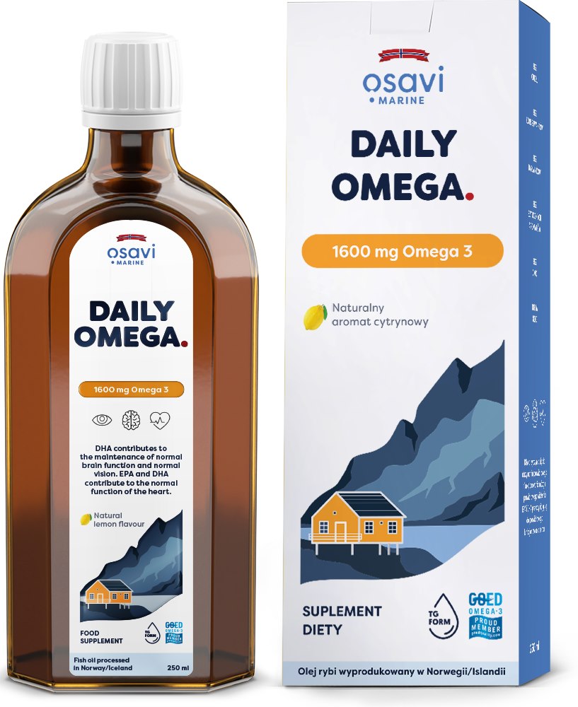 Osavi Daily Omega 1600 mg - citrinų skonio 250 ml