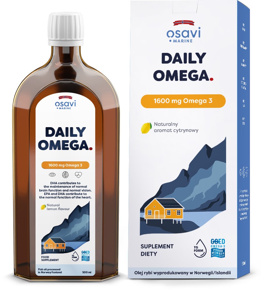 Osavi Daily Omega 1600 mg - citrinų skonio 500 ml