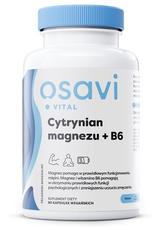 Osavi magnio citratas + B6 90 kapsulių