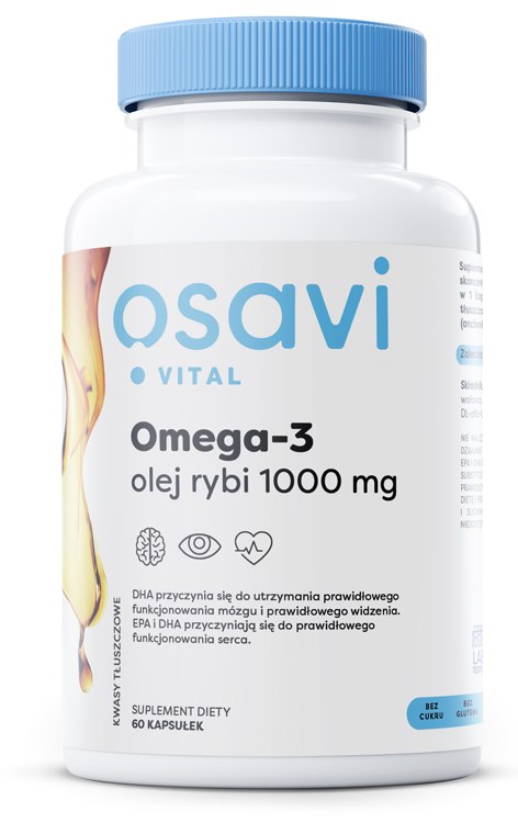 Osavi Omega-3 žuvų taukai 1000 mg 60 kapsulių