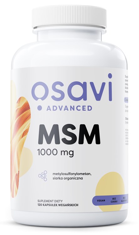Osavi sieros MSM - metilsulfonilmetanas 1000 mg 120 kapsulių