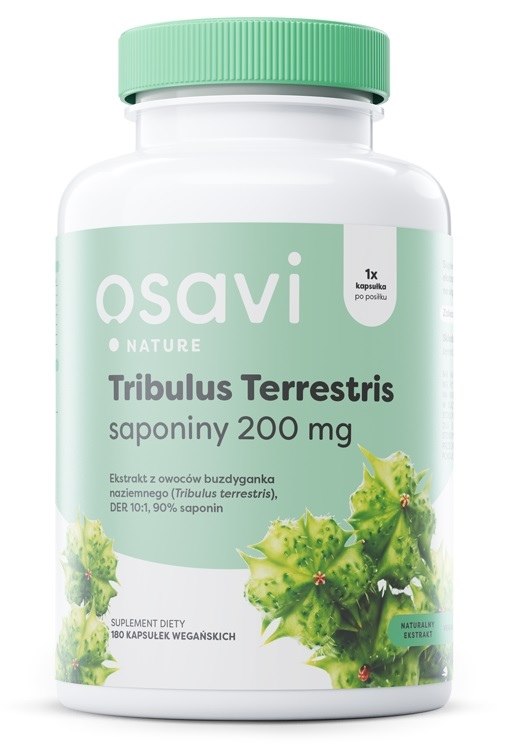 Osavi Tribulus Terrestris, saponinai 200 mg 180 kapsulių