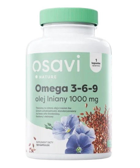Osavi Omega 3-6-9 linų sėmenų aliejus 1000 mg 60 kapsulių