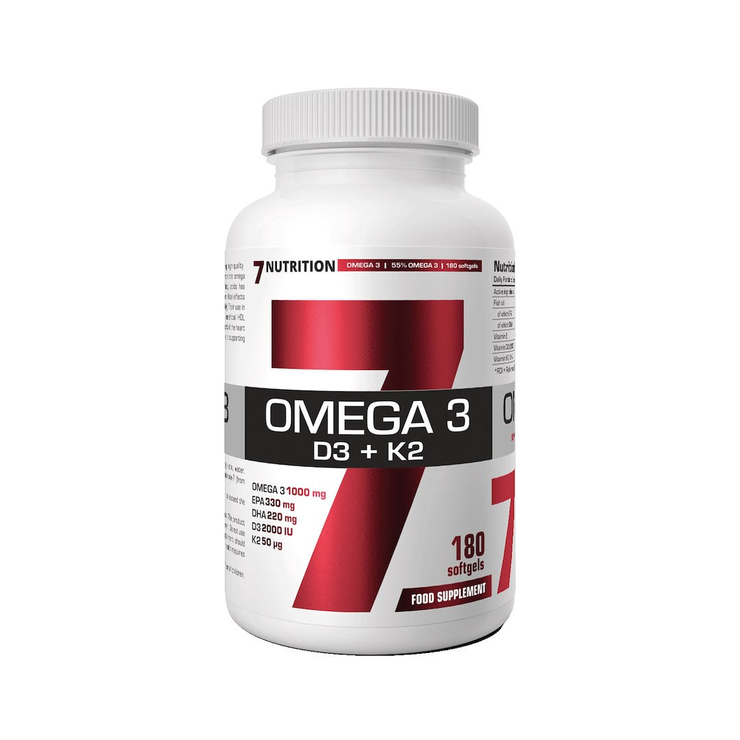7Nutrition Omega-3 55% D3+K2 180 minkštųjų gelių