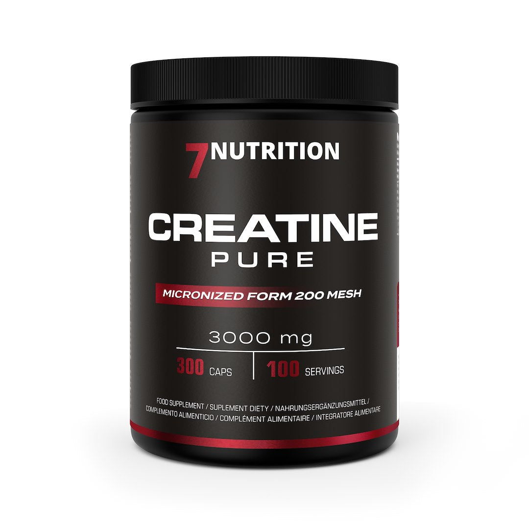 7Nutrition Creatine Pure - mikronizuotas kreatino monohidratas 300 kaps.