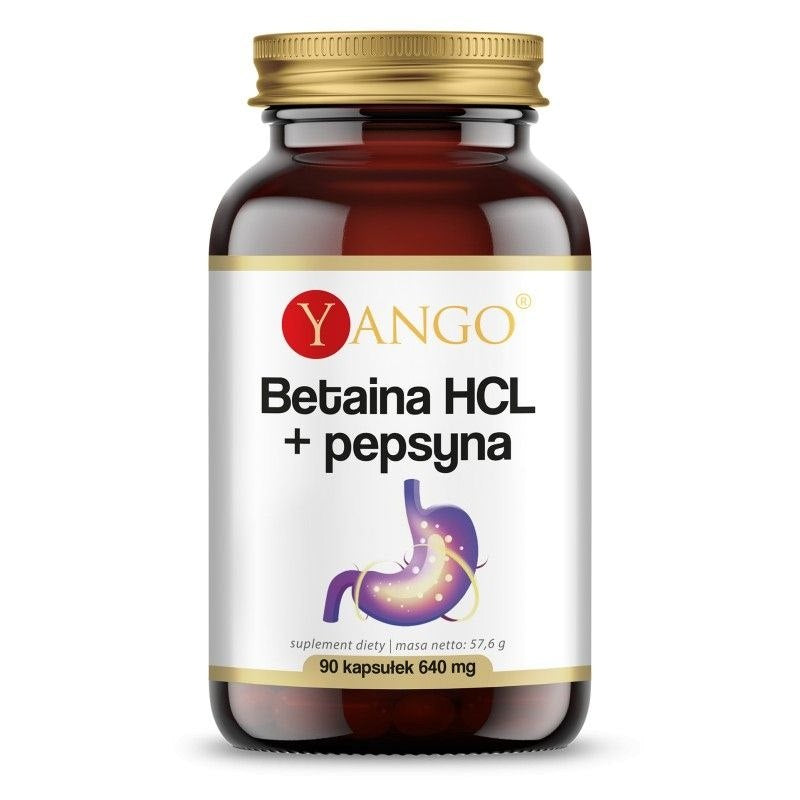 Yango Betaine HCL + Pepsin 90 kapsulių