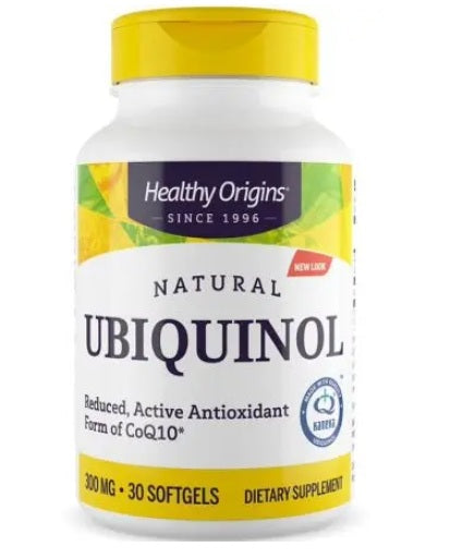 Healthy Origins natūralus ubichinolis - ubichinolis 300 mg 30 kapsulių