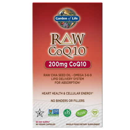 Garden of Life RAW CoQ10 - kofermentas Q10 200 mg 60 kapsulių