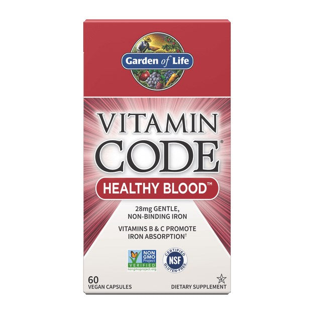 Garden of Life vitamino kodas RAW sveikas kraujas - Sveikas kraujas 60 kapsulių