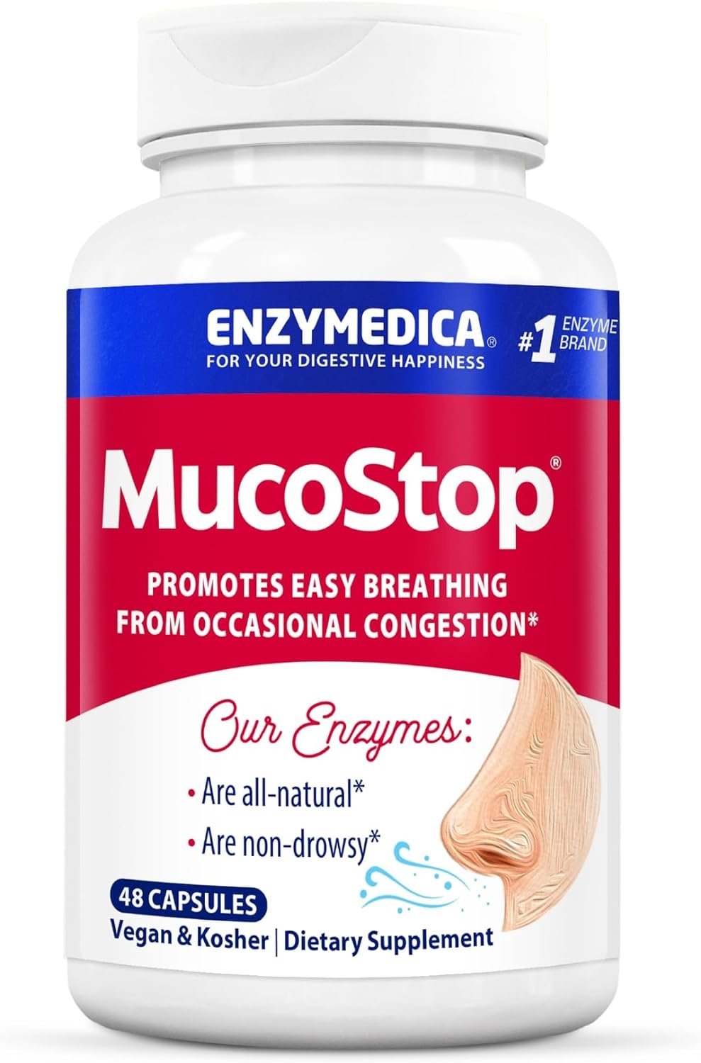 ENZYMEDICA MucoStop 48 kapsulės