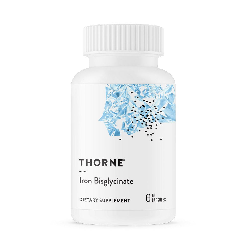 THORNE TYRIMAI Geležies bisglicinatas - geležis 25 mg 60 kapsulių