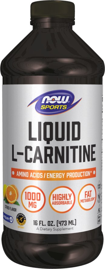 Now Foods L-karnitino skystis 1000 mg citrusinių vaisių skonio - L-karnitinas 1000 mg citrusinių vaisių skonio 473 ml
