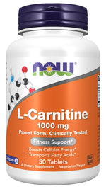 NOW FOODS L-karnitinas 1000 mg 50 tablečių