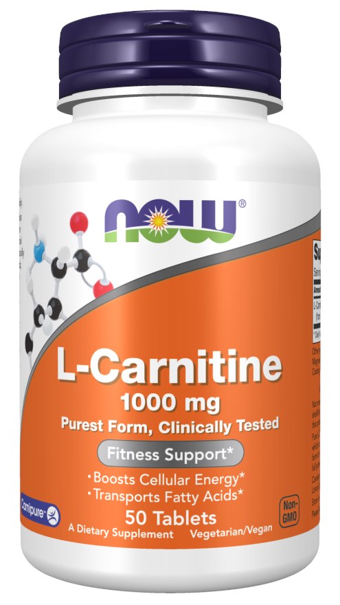 NOW FOODS L-karnitinas 1000 mg 50 tablečių