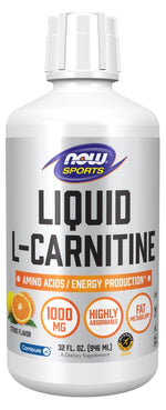 Now Foods L-karnitino skystis 1000 mg citrusinių vaisių skonio - L-karnitinas 1000 mg citrusinių vaisių skonio 946 ml