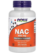 Now Foods NAC - N-acetil-L-cisteinas 600 mg 100 kapsulių