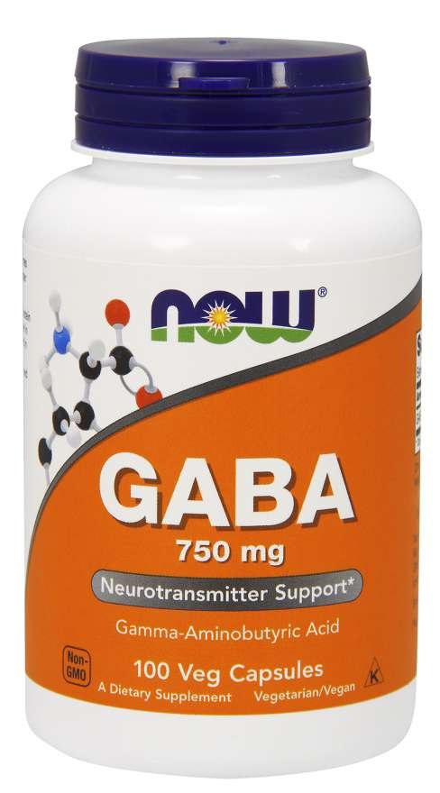 NOW FOODS GABA 750 mg 100 kapsulių