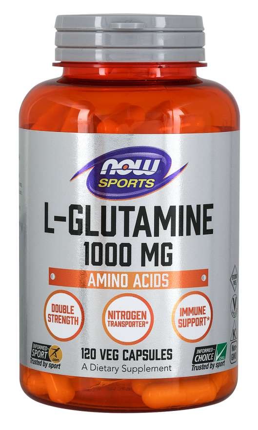NOW FOODS L-glutaminas 120 kapsulių