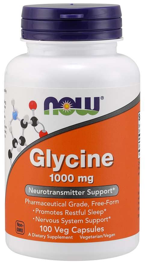 NOW FOODS Glicinas - Glicinas 1000 mg 100 kapsulių