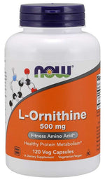 NOW FOODS L-ornitinas 500 mg 120 kapsulių