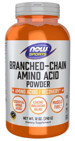 Now Foods šakotos grandinės aminorūgščių milteliai - BCAA Sport natūralus skonis 340 g