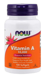 Now Foods vitaminas A 10000 TV 100 kapsulių
