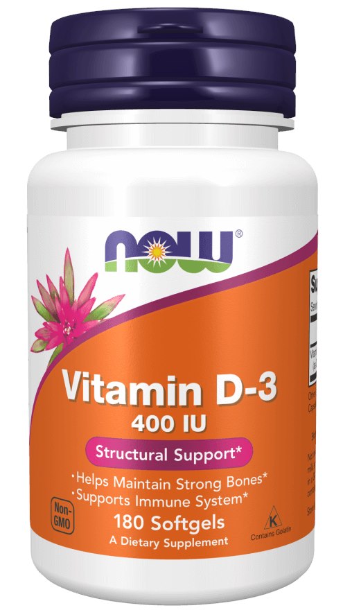 Now Foods vitaminas D-3 180 kapsulių