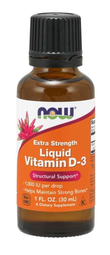 Now Foods“ vitaminas D3 1000 TV MCT 30 ml