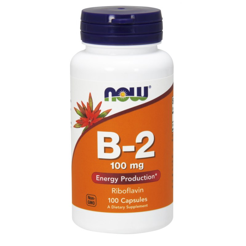 Now Foods Vitaminas B2 - Riboflavinas 100 mg 100 kapsulių