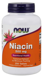 Now Foods Vitaminas B3 - Niacinas Niacinas 500 mg 250 tablečių