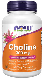 Now Foods Cholinas 300 mg 100 kapsulių