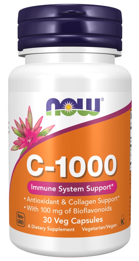 Now Foods vitaminas C 1000 mg su citrusinių vaisių bioflavonoidais 30 kapsulių