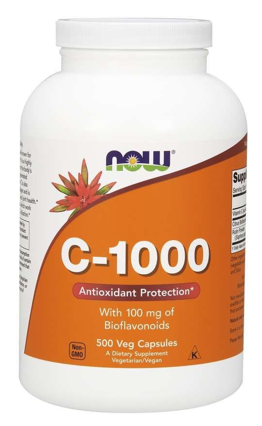 Now Foods vitaminas C 1000 mg su bioflavonoidais 500 kapsulių