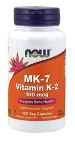 Now Foods vitaminas K2 MK7 100 mcg 120 kapsulių
